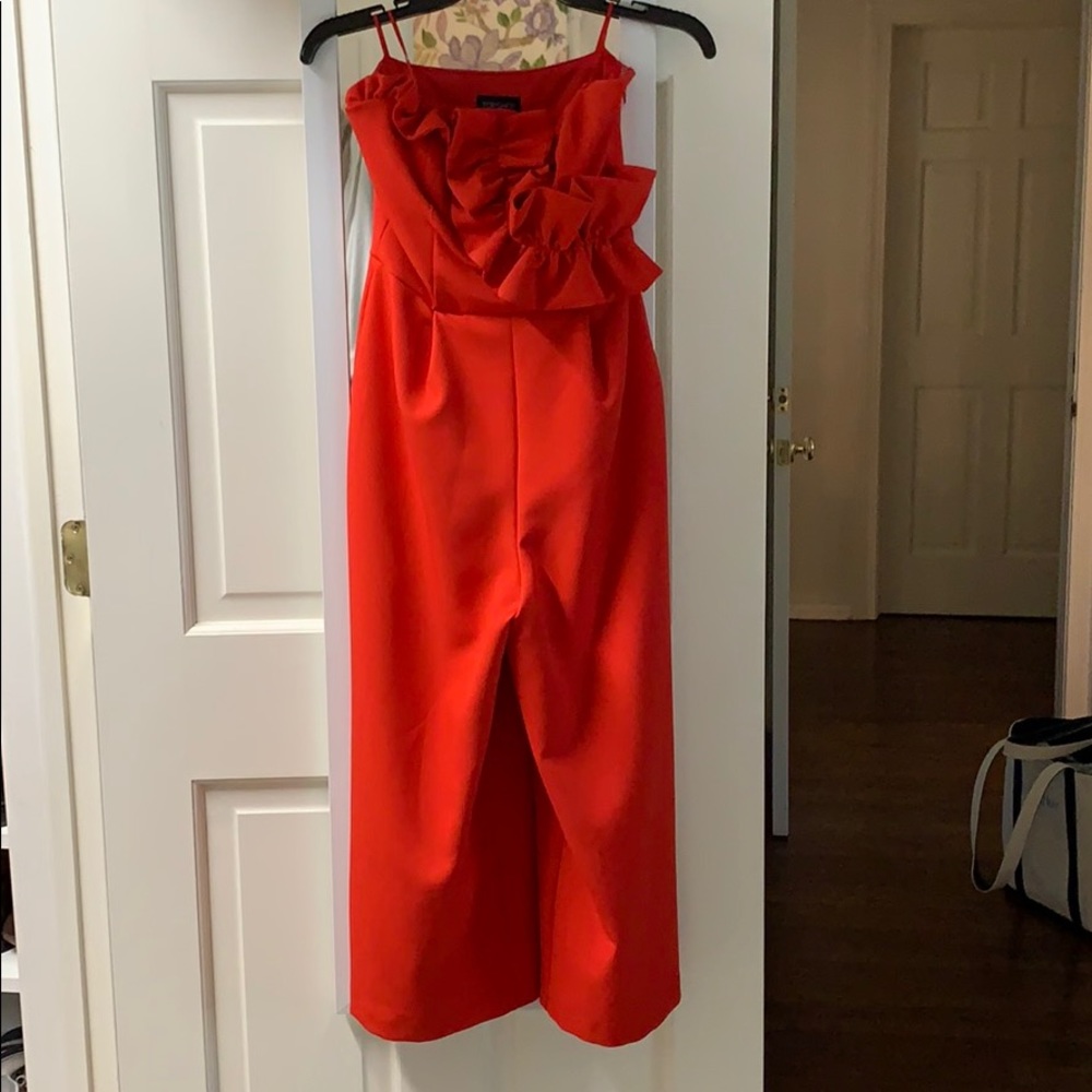 Top shop red jump suit.